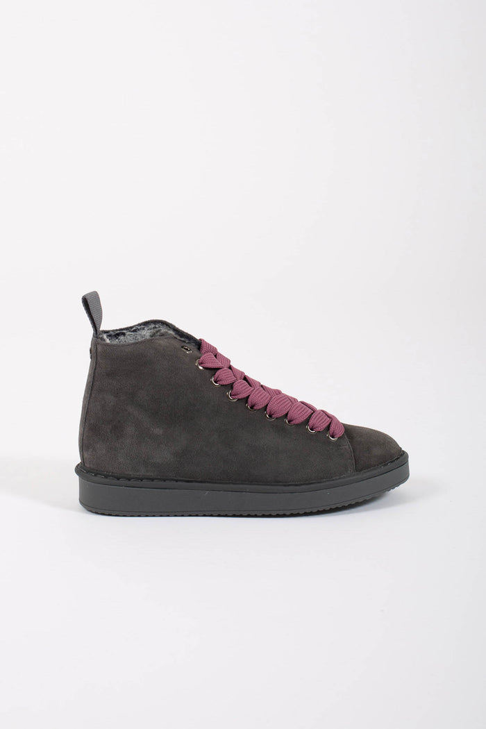 Panchic Ankle Boot Suede Faux Fur Marrone Donna