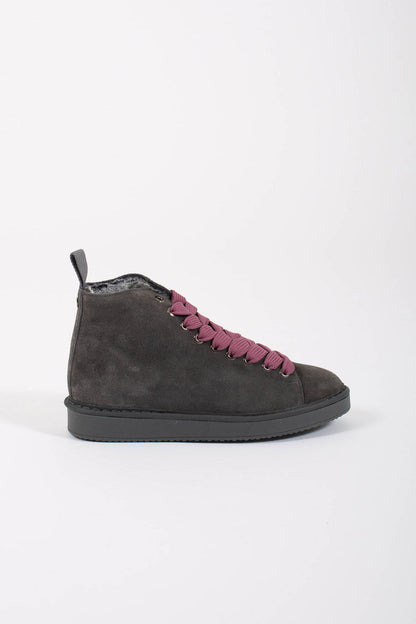 Panchic Ankle Boot Suede Faux Fur Marrone Donna