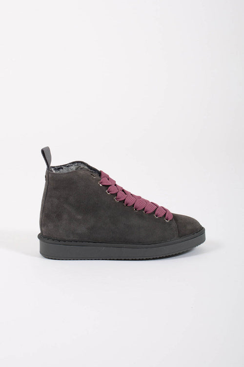Panchic Ankle Boot Suede Faux Fur Marrone Donna