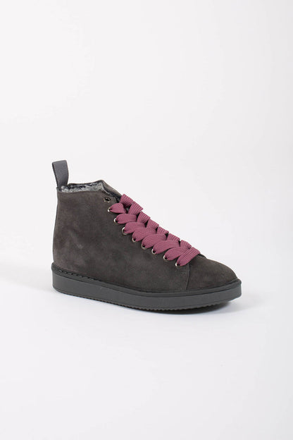 Panchic Ankle Boot Suede Faux Fur Marrone Donna