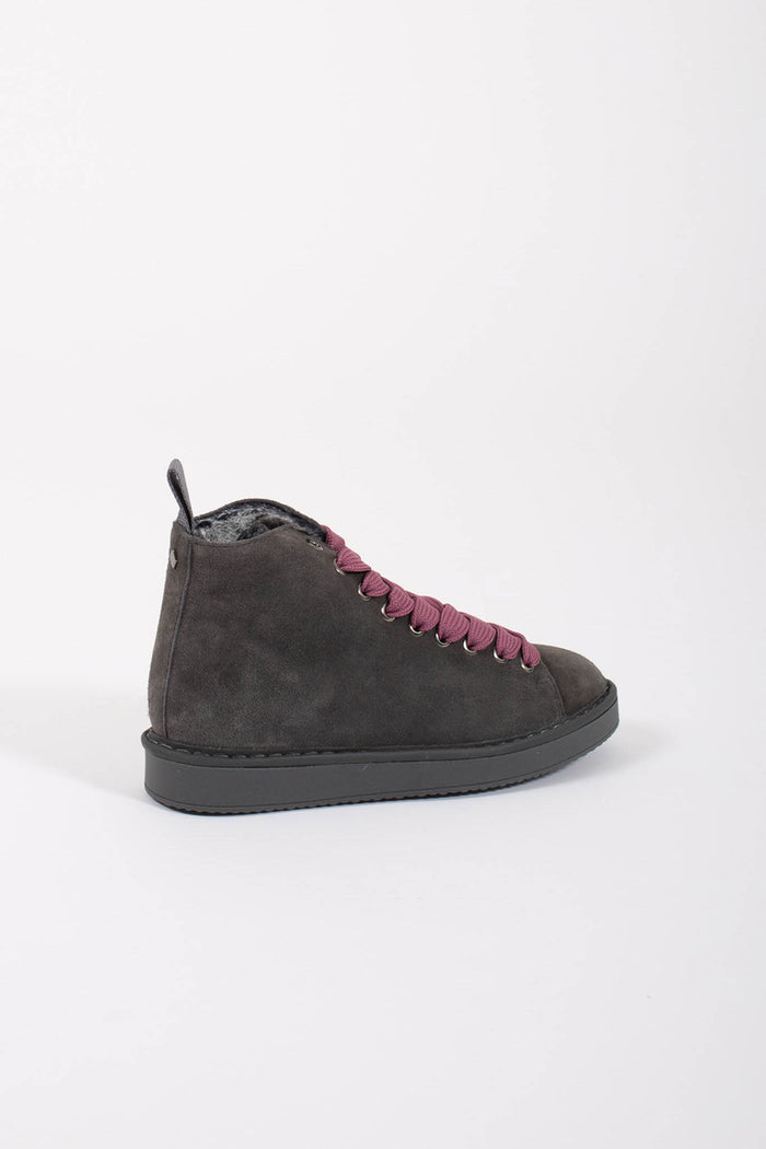 Panchic Ankle Boot Suede Faux Fur Marrone Donna