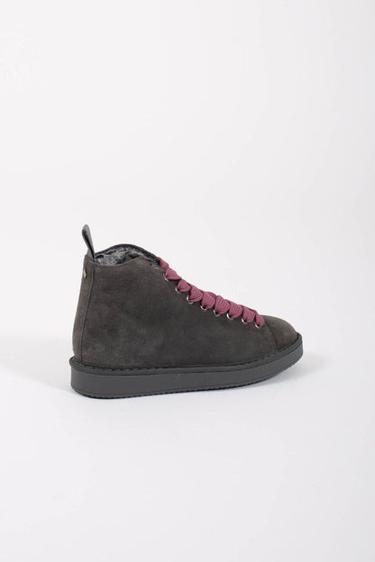 Panchic Ankle Boot Suede Faux Fur Marrone Donna