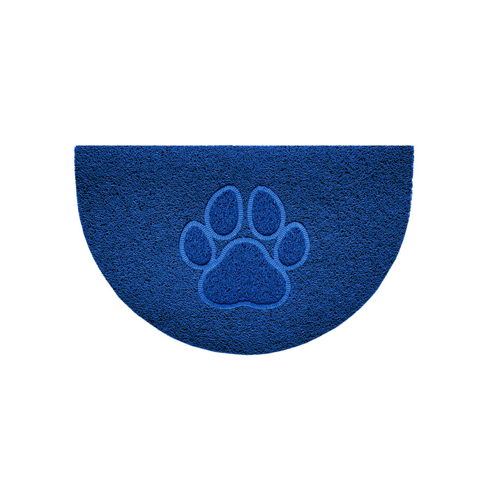 Paw Embossed Halfmoon Indoor/Sheltered Outdoor Spaghetti Doormat