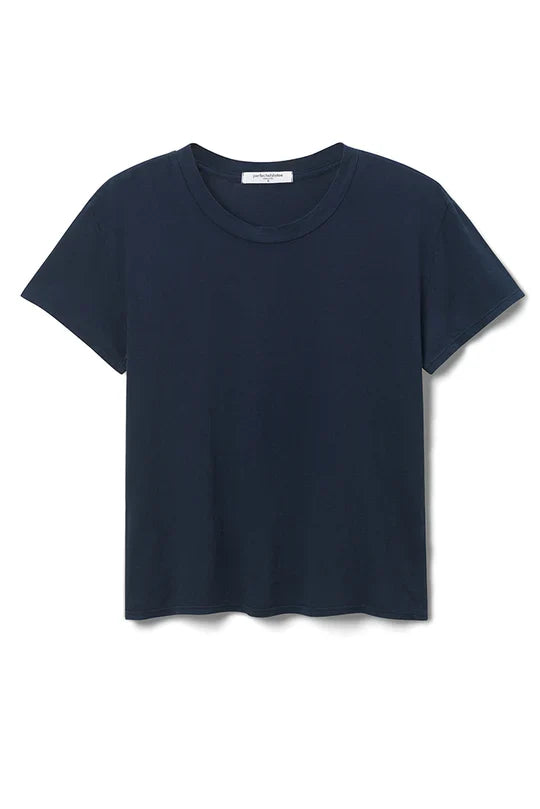 Perfect White Tee - Harley Boxy Crew in Navy