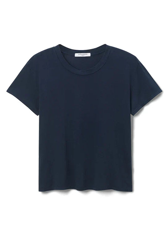 Perfect White Tee - Harley Boxy Crew in Navy