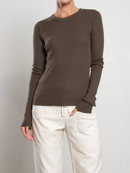 Pharaoh – Jimmy Thermal Long Sleeve Tee in Moss