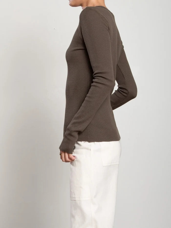 Pharaoh – Jimmy Thermal Long Sleeve Tee in Moss