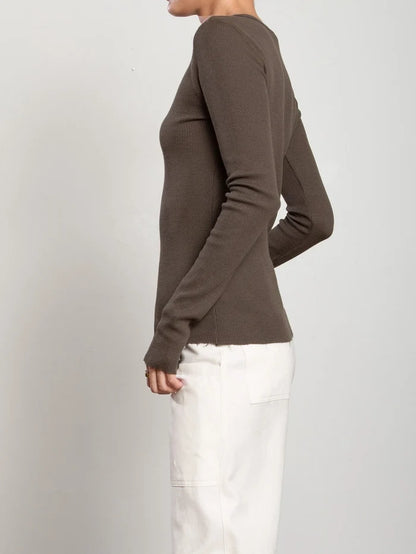 Pharaoh – Jimmy Thermal Long Sleeve Tee in Moss