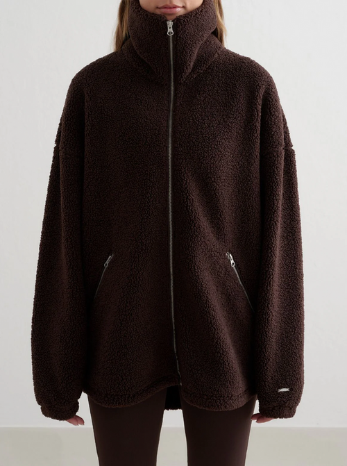 Pile Jacket in Cacoa