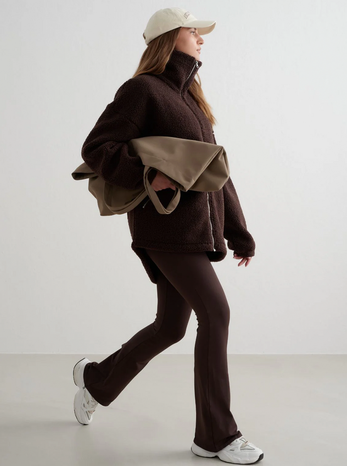 Pile Jacket in Cacoa