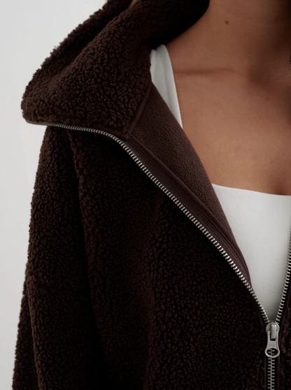 Pile Jacket in Cacoa
