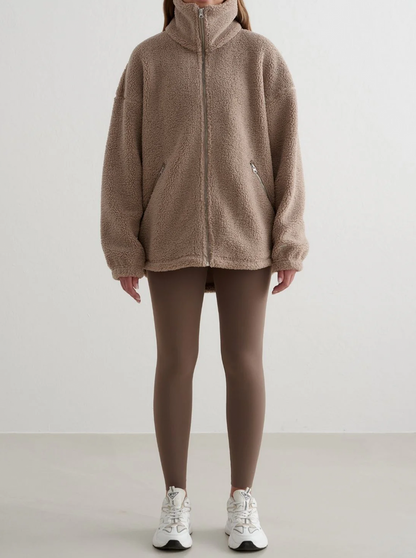 Pile Jacket in Dark Clay