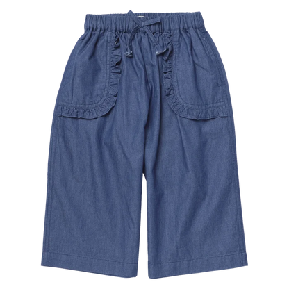 Pink Chicken – Girls Ruffle Chambray Pant