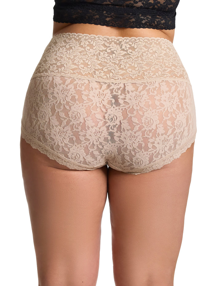 Chai Signature Lace Plus Retro Boyshort - Back On-Model View | Hanky Panky