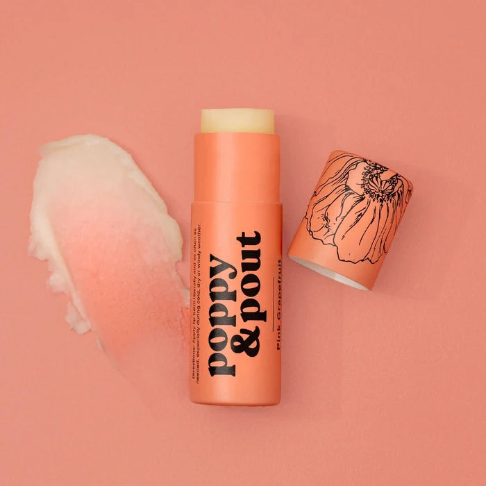 Poppy & Pout Lip Balm- Pink Grapefruit
