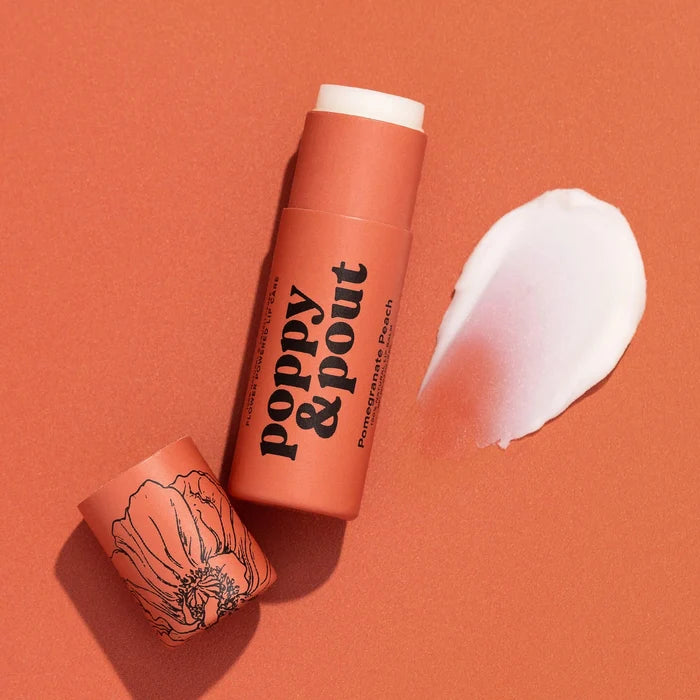 Poppy & Pout Lip Balm- Pomegranate Peach