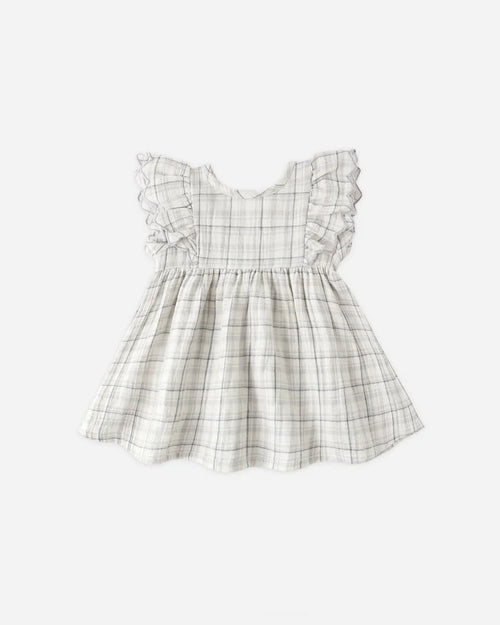 Quincy Mae – Alina Dress in Blue Plaid