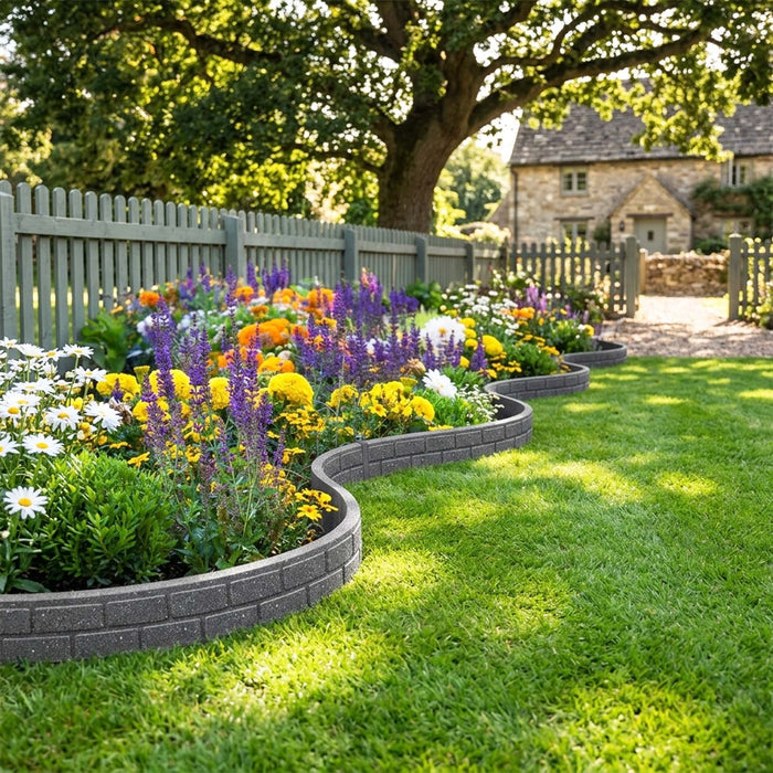 Recycled Rubber Lawn Edging Ultra Curve Bricks Border