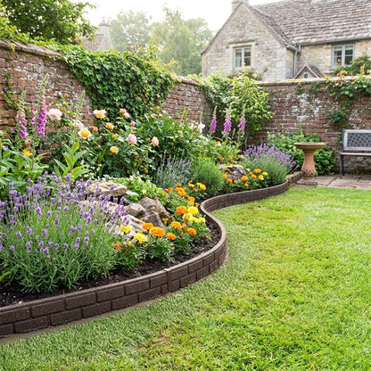 Recycled Rubber Lawn Edging Ultra Curve Bricks Border