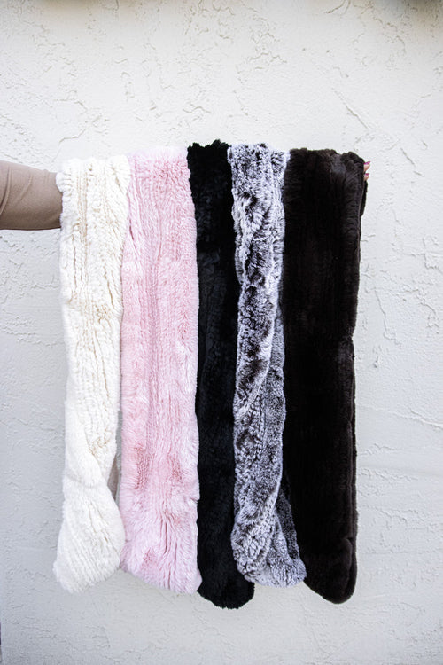 Rex Rabbit Infinity Scarf - Winter White