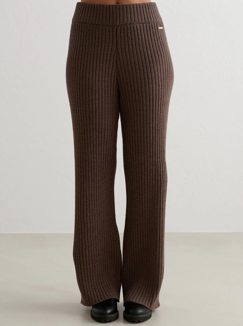 Rib Knit Pants in Macciato