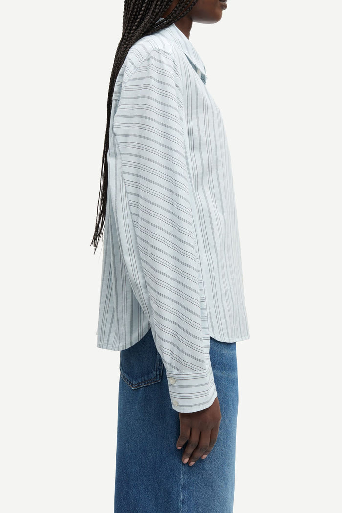 Samsoe Samsoe – Sania Shirt in Skywriting Stripe