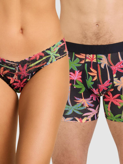 White / Mixed Palms-Black / S