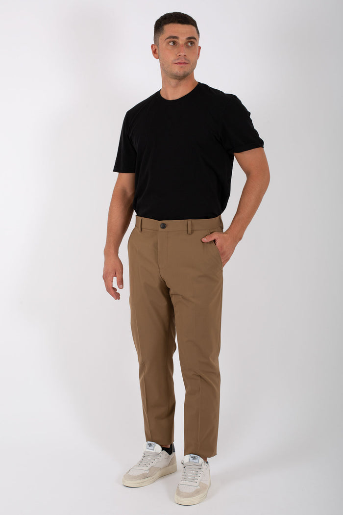 Selected Pantalone Slim Flex Noos Marrone Uomo