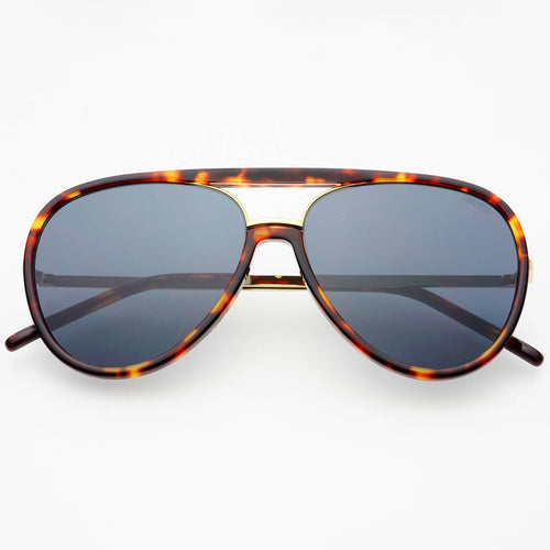 Shay Aviator Sunglasses : Tortoise / Solid Gray