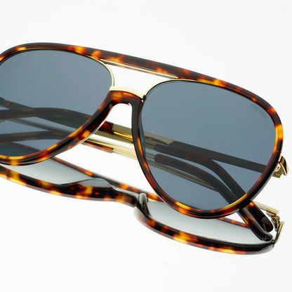 Shay Aviator Sunglasses : Tortoise / Solid Gray