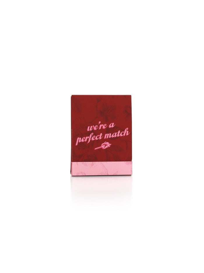 Signature Lace® G-String gift matchbook front - "We're a Perfect Match" red packaging | Hanky Panky