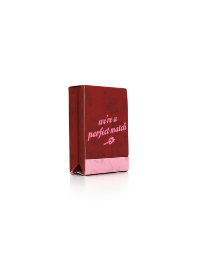 Signature Lace® G-String matchbook gift box - Side Angle, red floral lingerie gift packaging | Hanky Panky