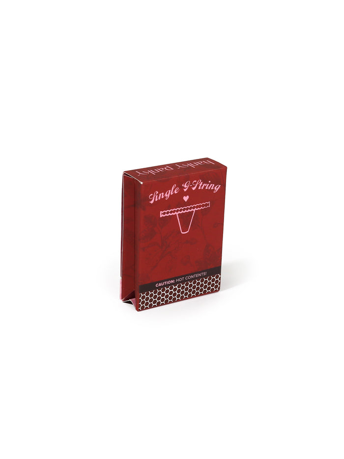 Hanky Panky "Single G-String" matchbook back panel - Caution Hot Contents lace g-string gift box | Hanky Panky