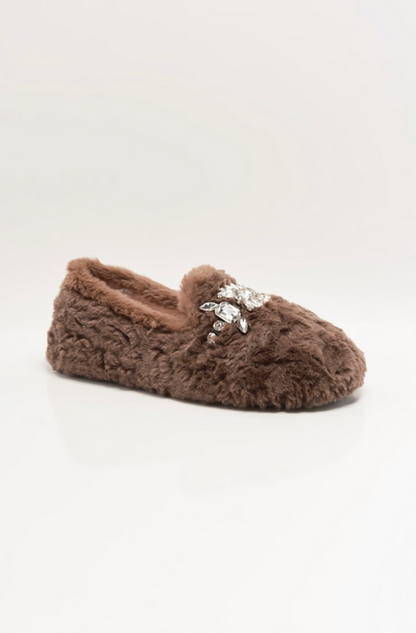 Slumber Party Loafer Slipper in Chocolate