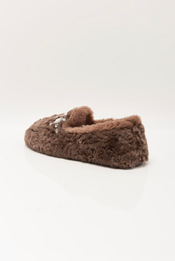 Slumber Party Loafer Slipper in Chocolate