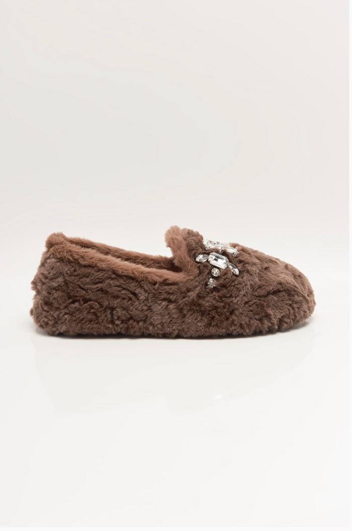 Slumber Party Loafer Slipper in Chocolate
