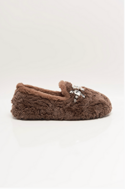 Slumber Party Loafer Slipper in Chocolate