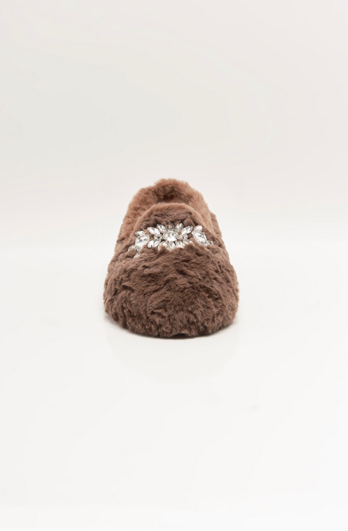 Slumber Party Loafer Slipper in Chocolate