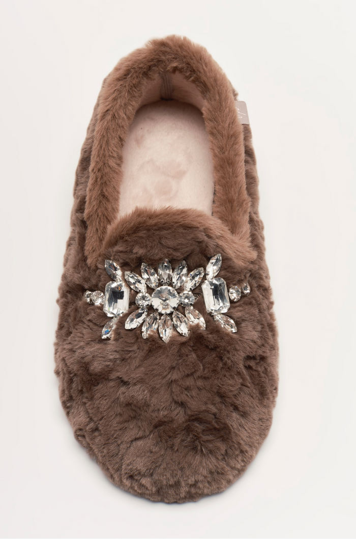 Slumber Party Loafer Slipper in Chocolate