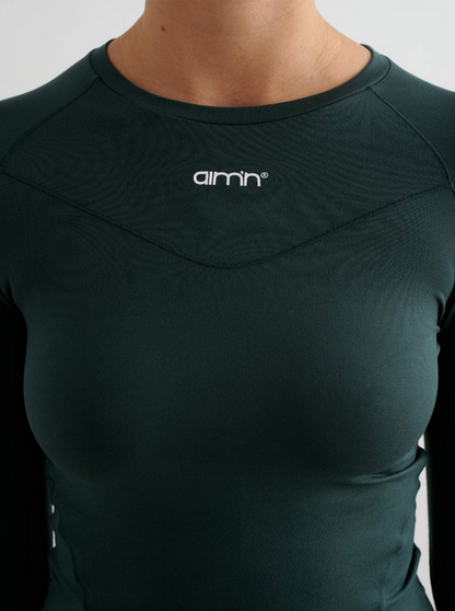 Soft Basic Long Sleeve in Deep Emerald