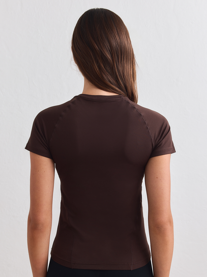 Soft Basic Short Sleeve in Chocolate