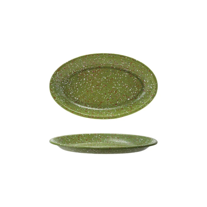 Splatterware Oval Plate