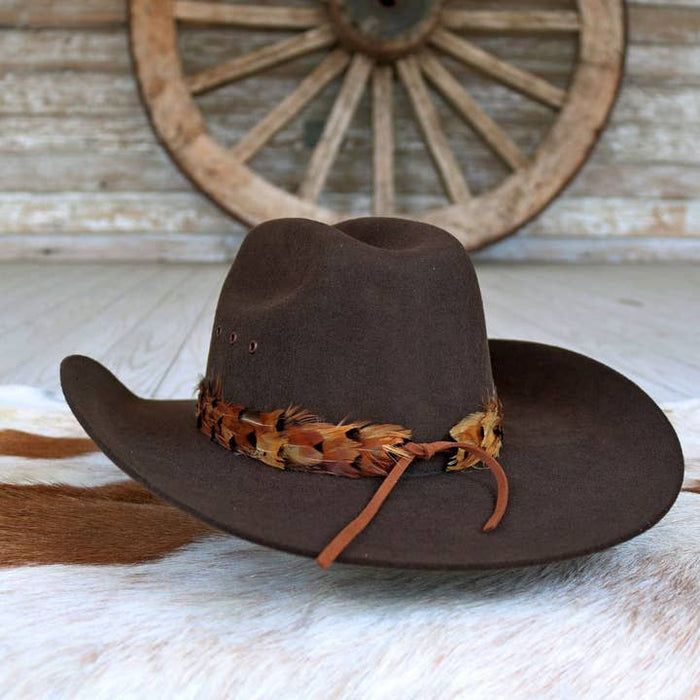 Stellar Turquoise Feather Crest Hatband - Small