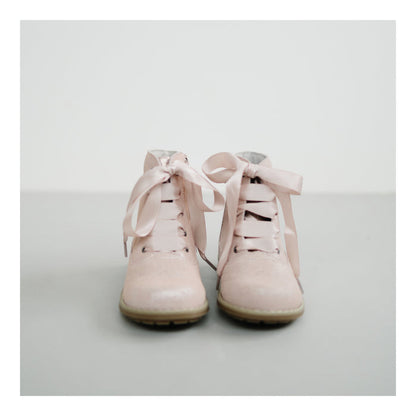 Toddler Girl's Combat Boot - Stellina Blush Pink Boot - L'Amour Shoes