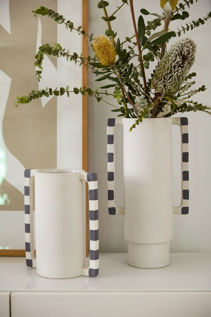 Stoneware Footed Cylinder Vases
