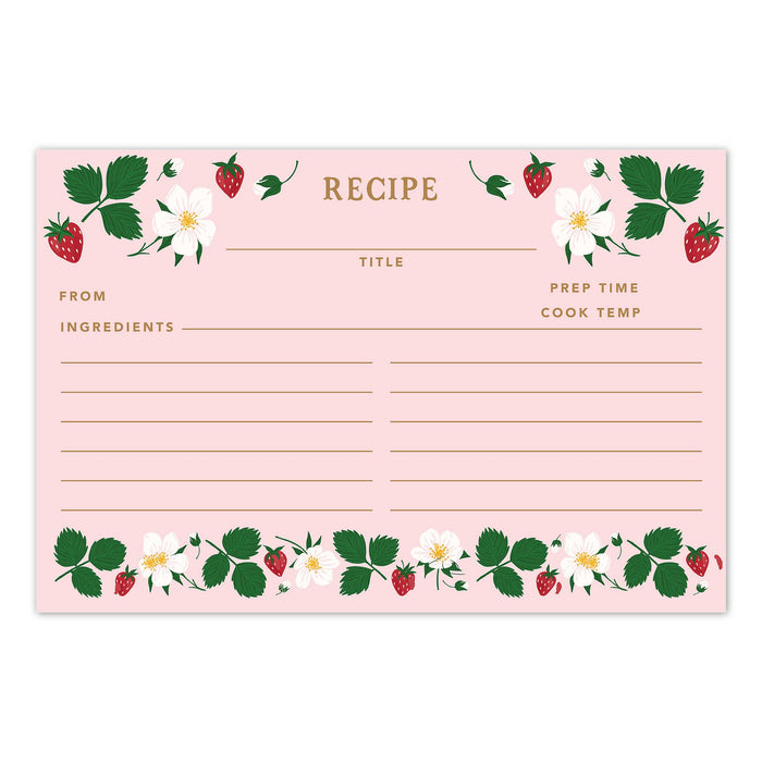 Strawberry Patch Tin Recipe Box