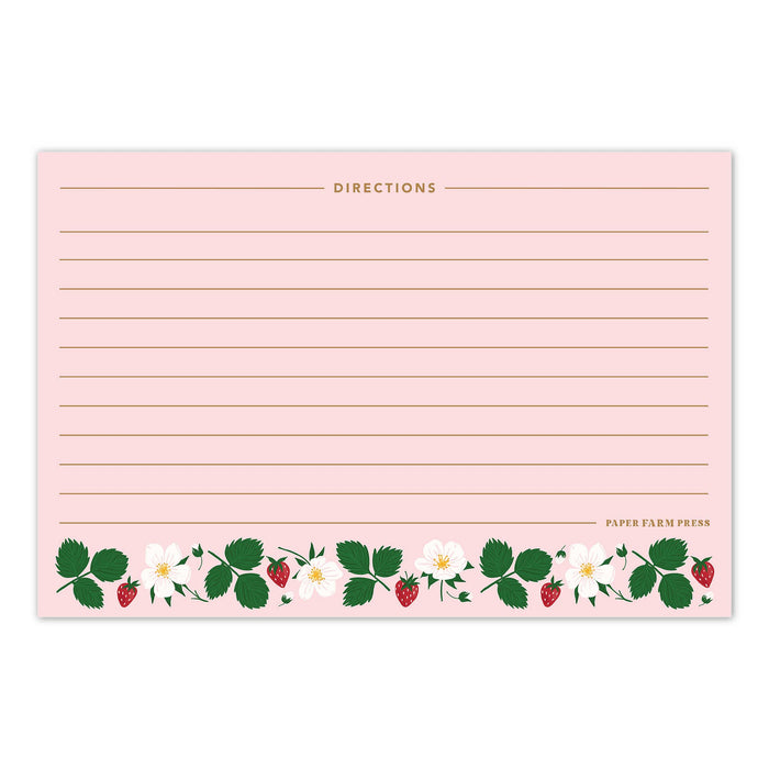 Strawberry Patch Tin Recipe Box