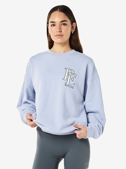 Summit Sweat in Heather Blue