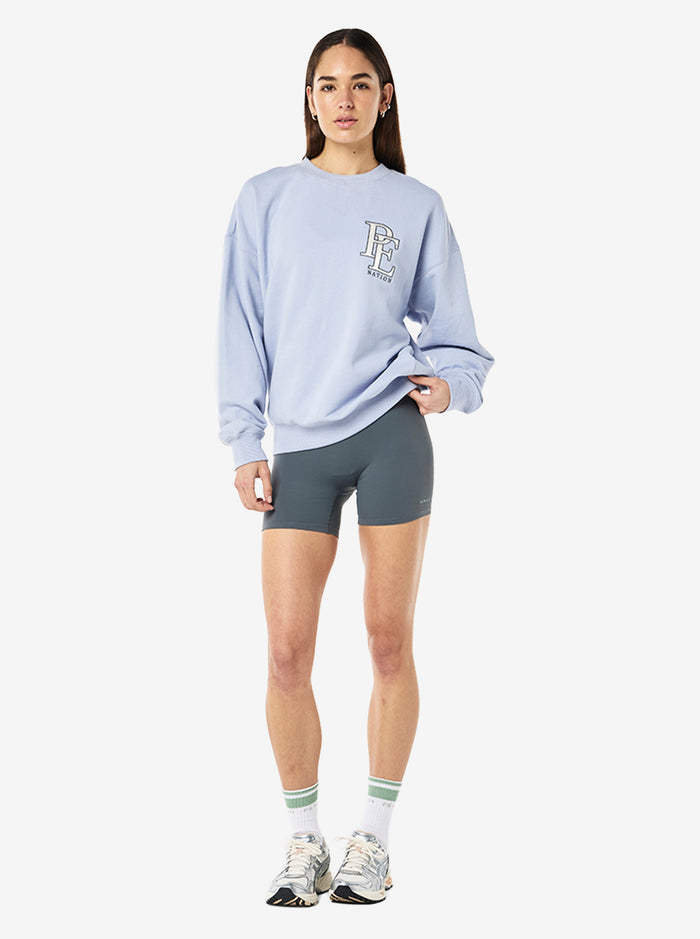 Summit Sweat in Heather Blue