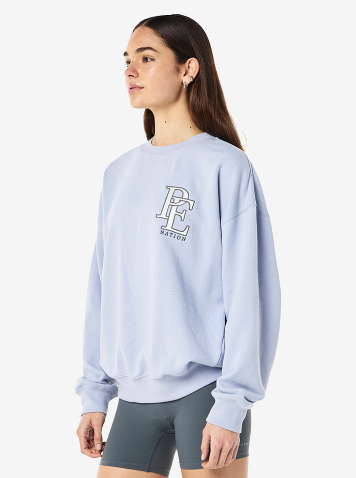 Summit Sweat in Heather Blue